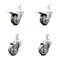Service Caster 3 Inch Gray Poly Swivel 3/4 Inch Square Stem Caster Total Lock Brakes SCC, 2PK SCC-SQTTL20S314-PPUB-GRY-34-2-S-2 - alternate 1